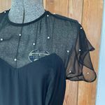 Vintage Positively Ellyn Sheer Elusion Pearl Sweetheart Bust Maxi Gown Sz M Black Size M Photo 4