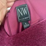 Night Way Maroon/Pink Sparkly Cold Shoulder Formal Evening Maxi Gown 6 Wedding Photo 1