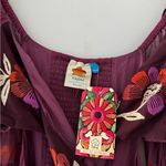 Farm Rio  NWT Maroon Cut Out Printed Maxi Dress S Photo 3