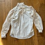 Panhandle Slim Women's Button Up Back Shirt Cream Lace/Western Sz12/34 Vintage Photo 0