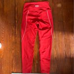 Old Navy  Red Leggings with White piping Photo 3