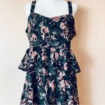 Arula Black & Pink Velvet Floral Sleeveless Tiered Maxi Dress. Size 1X Photo 1