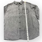 Banana Republic Women’s Black/ Grey Denim Button Up Shirt Size Large 100% Cotton Photo 5