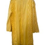 Chico's Yellow Lace Embroidered Long Sleeve Dress Photo 4