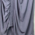 INC International Concepts Medium Asymmetrical Smocked MIDI Crewneck Black Dress Photo 6