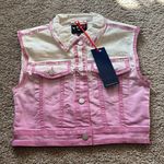 Vibrant Miu Denim Vest Jacket Photo 3