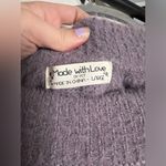 Made With Love Purple Fuzzy Scoop Neck Sweater Large Photo 2