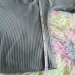 NWOT Square Neck Ribbed Gray Crop Tee Size XS Photo 5