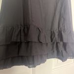 Free People Boho Sheer Tank Top Ruffle Bottom Stuffed Embroidered Neckline Photo 3