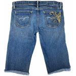 GOLD SIGN 'Adore' Denim Long Walking Shorts Frayed Hem Size 29 Photo 1