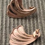 5 pair of gold earrings ships, dangly & swoops gently used Photo 6