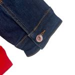 Desigual Red Denim Cropped Jean Jacket Embroidered US 6 New Photo 9