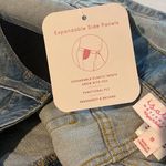 Isabel Maternity Under Belly Midi Maternity Jean Shorts Size 8 Blue Photo 2