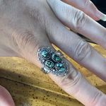 Matrix Turquoise Kokopelli Ring Size 8 Silver Photo 3