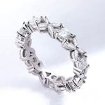 X and O Sterling Silver Moissanite Ring Size 5 Photo 8