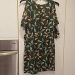Adelyn Rae ππ Butterfly Print Cold Shoulder Sheath Dress Olive Green Small S Photo 6