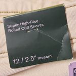 Wild Fable Shorts Women's Size 12 Beige High Waist Cuffed Casual Summer Denim Photo 8