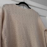 Chico's Chico’s Size 1 Sweater Cream Knit V Neck Pullover‎  Size Medium Beige Top Photo 8