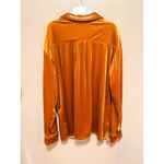 Wrangler  Retro Velvet Button Up Shirt Womens Large Orange Y2K Western Photo 3