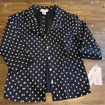 Pendleton  Polk A Dot Shirt Jacket Blazer Light Weight V Neck Petite Small Photo 0