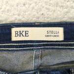BKE Stella Womens Jeans Slim Fit Low Rise Blue Denim Distressed Cropped 26 Capri Photo 6