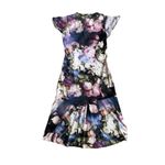 Kate & Mallory  Size Large Asymmetrical Flutter Floral Stretch Midi Dress Photo 2