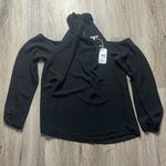 Naked Zebra /VICI Chic Black Cold Shoulder Top Photo 3