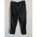 Loft  Pants Women's Medium Black Linen Blend Jogger Tapered Drawstring Stretch Photo 5