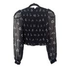 Aritzia Wilfred Tempest Smocked Chiffon Blouse Sz XS Photo 5