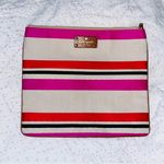 Kate Spade  Canvas Striped Zipper Travel Bag Photo 0