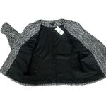 EXPRESS NEW $128 White Black Tweed Jacket Blazer Cropped 3/4 Sleeve Women’s 10 Photo 5