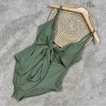 Aerie Women’d Long Wrap Tie One Piece Full Coverage Swimsuit in Green L Photo 3
