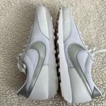 Nike  Womens Daybreak Sneaker Size 8 White and Metallic Silver Photo 6