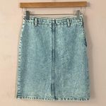 No Excuses Vintage Light Blue Acid Wash Denim Mini Skirt Size 3 GUC Photo 0