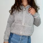 American Eagle Gray  Zip Up Sweater Photo 0