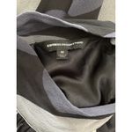 EXPRESS Y2K Halter Top Womens Medium Black Gray 100% Silk Geometric Tie Neck M Photo 8