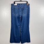 American Eagle Dreamy Drape Low Rise‎ Baggy Flare Jeans 16 Long Light Wash Y2K Blue Size 16P Photo 2