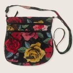Vera Bradley Havana Rose Distressed Red Yellow Black Triple Zip Crossbody Bag Photo 0