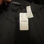 ZARA woman pleated flare wide leg black pants Photo 8