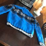 American Eagle Blue Patterned Women's Sweater Photo 9