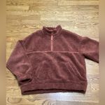 Kori  1/4 zip Sherpa pullover. Size Large. Rust Photo 11