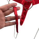 Womens Red Hot Sexy Lingerie Naughty Play Set 3 Pcs Sleepwear Lace Medium Photo 4