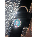 Women's Folding Magnetic Handbag Hanger Purse Hook Murano Glass Type Design Blue Photo 2