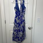 Bardot EUC  women’s Petra halter electric blue floral high low‎ sundress dress XS Photo 5