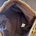 st. john's bay Vintage  Shoulder Bag Woven Paper Beaded Zipper Boho Coastal Photo 10