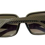 Tahari  Butterfly Oversized Sunglasses Shiny Black Frame Smoke Gradient Lens Photo 4