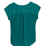 Adrienne Vittadini Adrienne‎ Vittadini Green Mixed Material Short Sleeve Top Photo 3