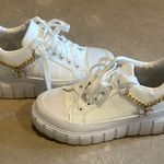 SheIn Women's White Sneakers with Chain Detail Photo 2