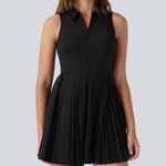 Halara HA02.- Half Zipper Sleeveless 2-in-1 Pleated Hem Mini Tennis Active Dress Photo 6