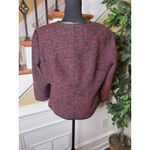Valerie Bertinelli  Jacket XL Burgundy Blazer Zip Wool Blend Photo 6